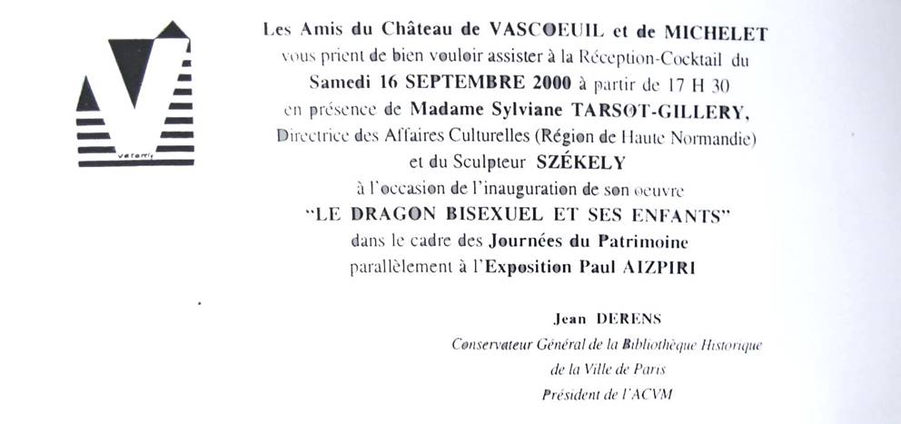 Ch�teau de Vascoeuil Inauguration 16 septembre 2000