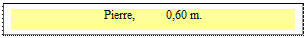 Zone de Texte: Pierre,          0,60 m. 


