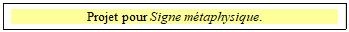 Zone de Texte: Projet pour Signe m�taphysique.

