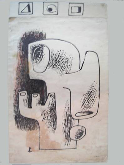 55-15 Etude pour une sculpture respiratoire w i
