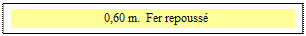 Zone de Texte: 0,60 m.  Fer repouss�