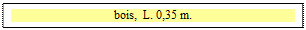 Zone de Texte: bois,  L. 0,35 m.

