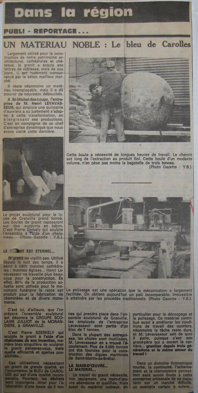 La Gazette de la Manche 28-1-1978