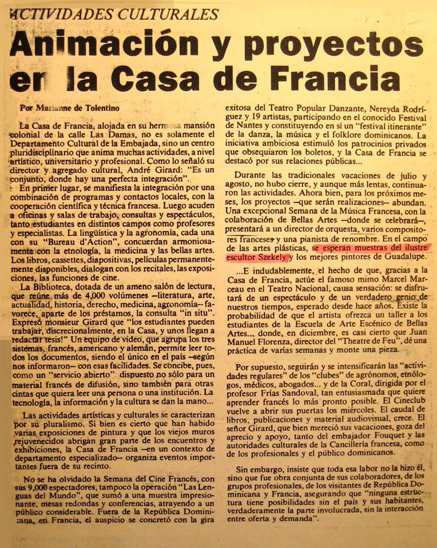 Actualit�s 5 septembre 1987