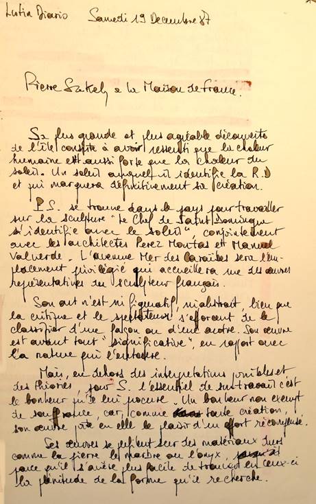 Listin Diario 19 d�cembre 1987 trad.