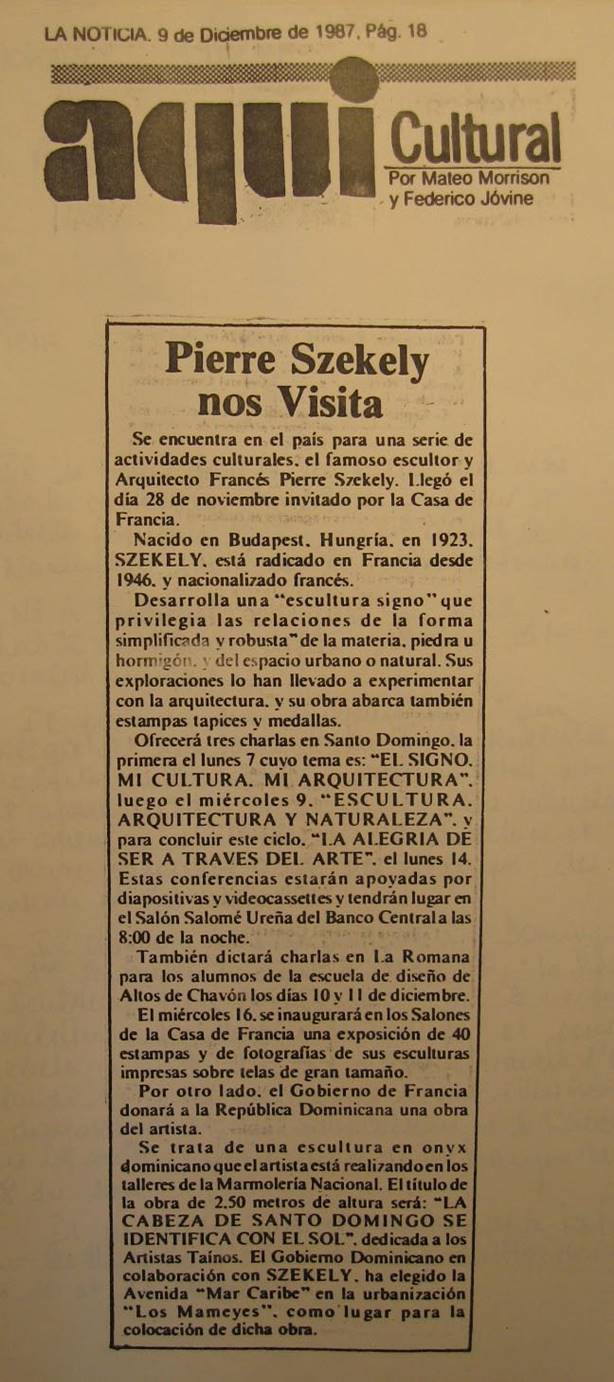 La Noticia 9 d�cembre 1987