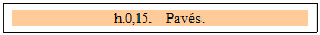 Zone de Texte: h.0,15.   Pav&eacute;s. 