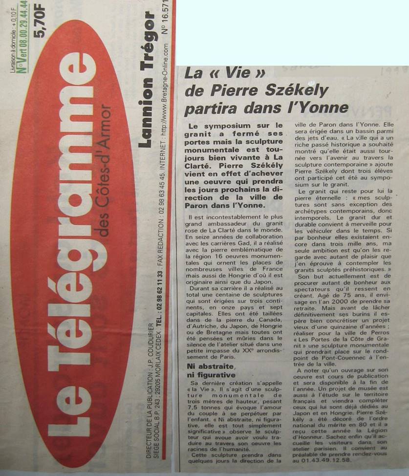 98-22 Le t�l�gramme des c�tes d'armor 26-9-98